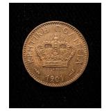 1901-A Crete 1 Lepton Ch UNC Rare