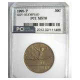 1992-P 50c XXV Olympiad PCI MS70