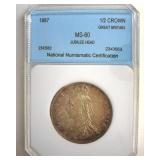 1887 1/2 Crown NNC MS60 Great Britain