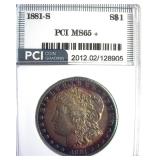 1881-S Morgan PCI MS65+ Stunning Color