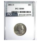 1981-D Quarter MS68 LISTS $1150 IN 67+
