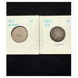 Pair Old Type Coins