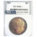 1884 Morgan PCI MS65+ Nice Orange Red