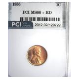 1936 Cent MS66+ RD LISTS $100
