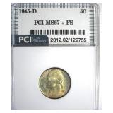 1945-D Nickel MS67+ FS LISTS $850