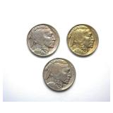 1935x2 1937 Nickel BU 3 Pc Buffalo Lot