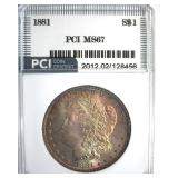 1881 Morgan MS67 LISTS $17500