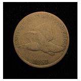1857 Flying Eagle Cent F