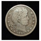 1895-S Barber Quarter VG+