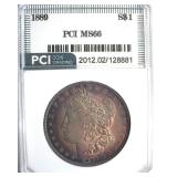 1889 Morgan MS66 LISTS $1000