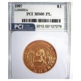 1997 Dollar PCI MS68 PL Liberia