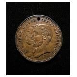 1875 Leeds Yorkshire Exhibition Commem Medal UNC+
