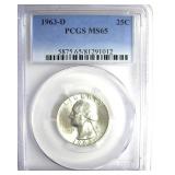 1963-D Quarter PCGS MS65