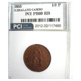 1953 1/2 Penny PCI PR69 CAM RB New Zealand