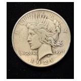 1921 Peace XF/AU Orig