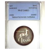 1977 Rand NNC PR67 Cameo S. Africa Silver