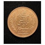 1891-A Tunisia 5 Centimes Ch UNC Rare