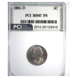 1991-D Nickel MS67 FS LISTS $3000