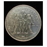 1975 France 50 Francs Lg Silver UNC+