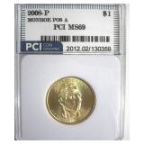 2008-P Pos A $1 Monroe PCI MS69