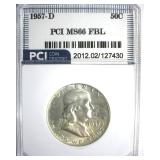 1957-D Franklin MS66 FBL LISTS $200