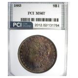 1883 Morgan MS67 LISTS $2700