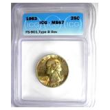 1963 Type B Rev Quarter ICG MS67