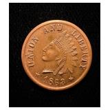 1863 Civil War Token UNC+