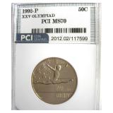 1992-P 50c XXV Olympiad PCI MS70