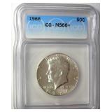 1966 Kennedy ICG MS66+ LISTS $975