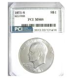 1971-S Silver Ike MS68 LISTS $6500
