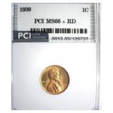 1939 Cent PCI MS66+ RD