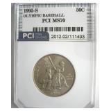 1995-S 50c Olympic Baseball PCI MS70