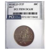 1994-P 50c World Cup PR70 DCAM LISTS $225