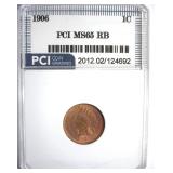 1906 Cent MS65 RB LISTS $300