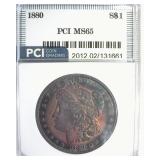 1880 Morgan MS65+ LISTS $500