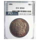 1904 Morgan MS65 LISTS $1800