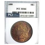 1898 Morgan PCI MS65 Amazing Color