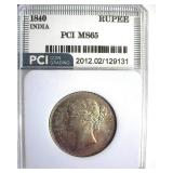 1840 Rupee PCI MS65 India