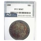 1900 Morgan MS67 LISTS $5000