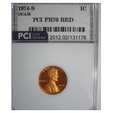 1974-S Cent PR70 DCAM RD LISTS $10000