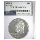 1971-S Silver Ike PCI PR70 DCAM