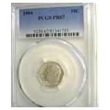 1964 Dime PCGS PR67