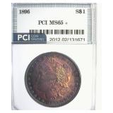 1896 Morgan PCI MS65+ Exquisite Colorful Coin