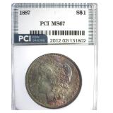 1887 Morgan MS67 LISTS $1600