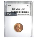 1938 Cent PCI MS66+ RD