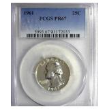 1961 Quarter PCGS PR67