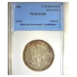 1954 2.5 Shillings NNC PR69 DCAM South Africa
