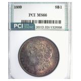 1889 Morgan MS66 LISTS $1000