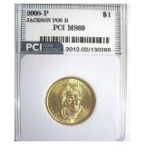 2008-P Pos B $1 Jackson PCI MS69